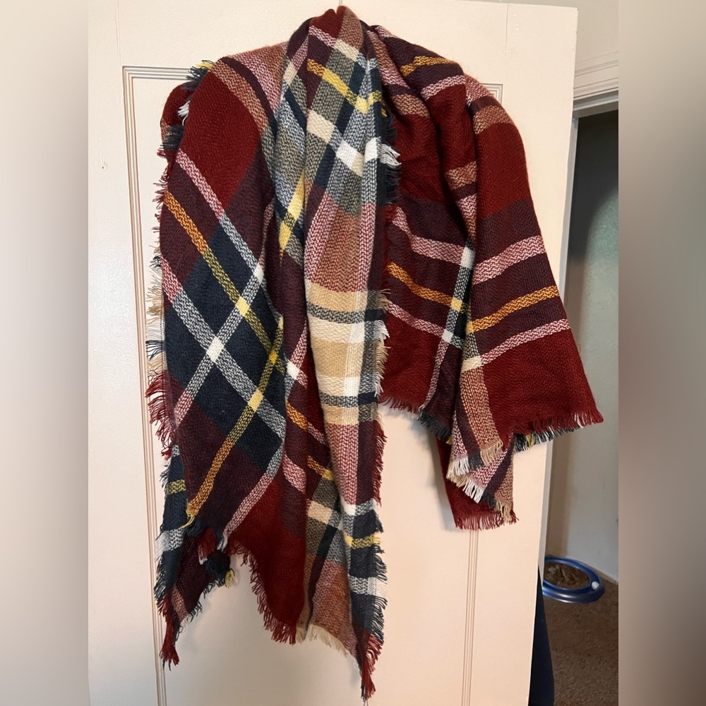 Plaid Blanket Scarf